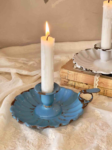 PORTACANDELA AZZURRO